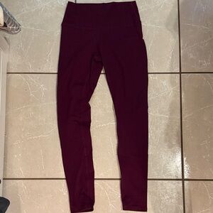 Fleo Burgundy Leggings